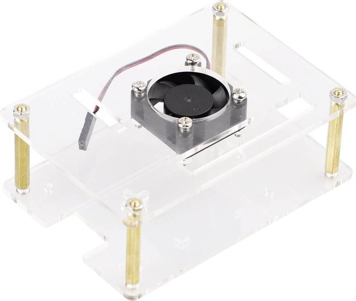 Produktbild Renkforce RBP-PLC100 SBC-Gehäuse Passend für: Raspberry Pi, Banana Pi, Rock Pi inkl. aktiven Kühler Transparen