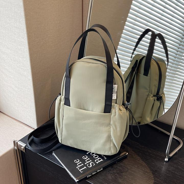 Immagine prodotto Only-Bags.Store Zaino in nylon leggero, borsa a tracolla alla moda, borsa fitness a tinta unita