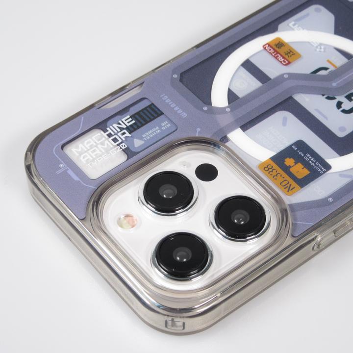 Actual product image PhoneLook Cover Rubber Silicone Machine Armor Type-G20 MagSafe Dark blue (Apple iPhone 15 Pro Max)