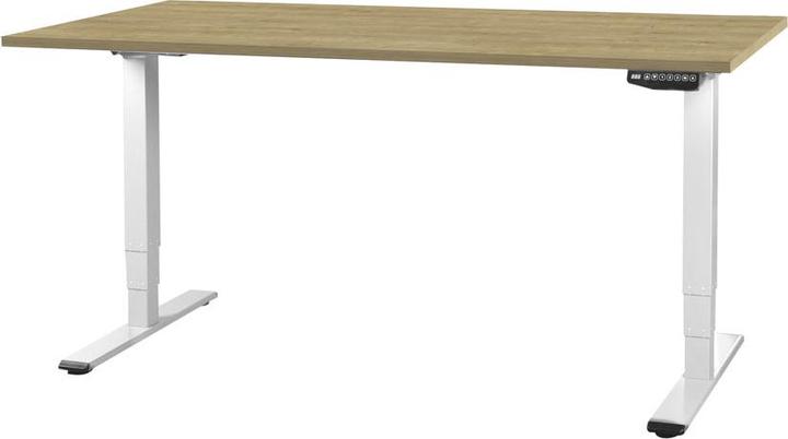 Immagine prodotto Contini höhenverstellbarer Bürotisch 1.4x0.8m Eiche / Gestell ET225E weiss