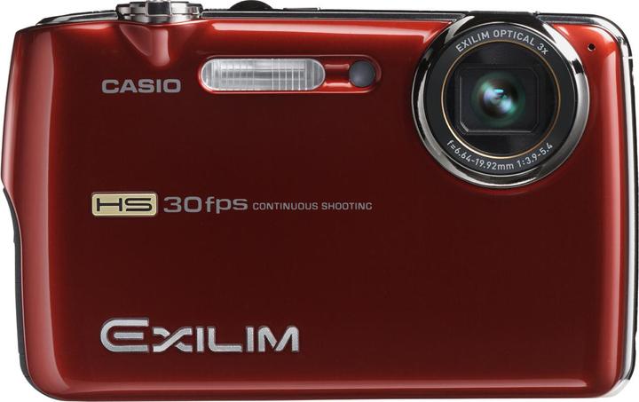 Casio Exilim EX-FS10, 9 MPixel, 3x Zoom, Hi-Speed, Rot