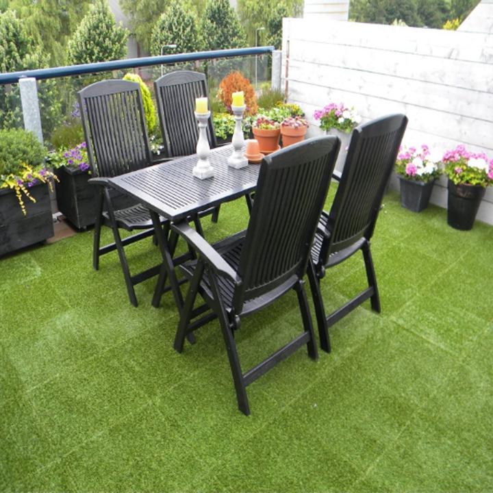 Produktbild HTI-Living Kunstrasenplatte 9-teilig Nessa Klick (9 x, 30 x 30 cm)