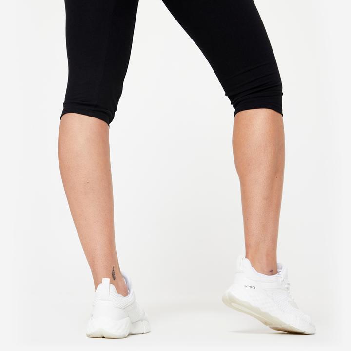 Actual product image Domyos 3/4 Leggings Damen Slim - schwarz (W30/L31)