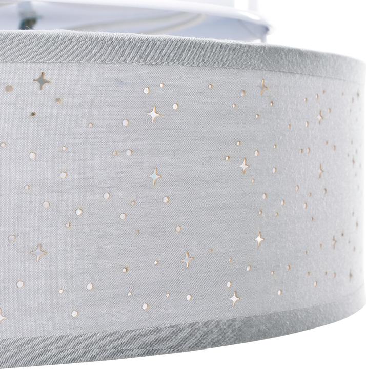 Produktbild VidaXL Deckenleuchte mit sternenförmigem Lampenschirm Grau Ø 30 cm Stoff E27 (E27)