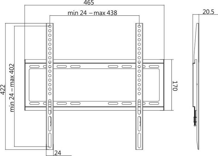 Actual product image LogiLink TV Wall Mount (Wall, 55", 35 kg)