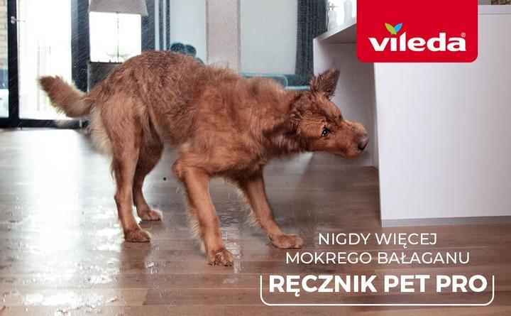 Immagine prodotto Vileda Asciugamano in microfibra Pet Pro M (grigio, taglia M, 45 x 70 cm) (Gatto, Cane)