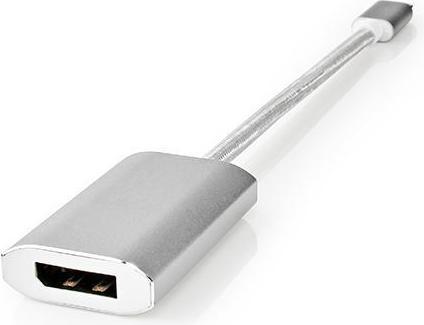 Nedis CCTB64480AL02. Kabellänge: 0,2 m, Anschluss 1: USB Typ-C, Anschluss 2: DisplayPort. Menge pro Packu (USB Typ-C, 20 cm)