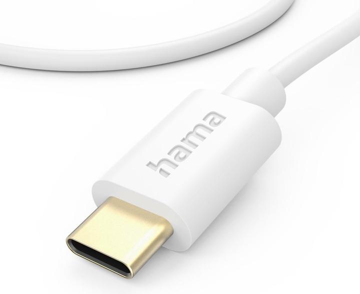 Actual product image Hama Charging cable, USB-C - USB-C, 1 m, White (1 m, USB 2.0, 60 W)