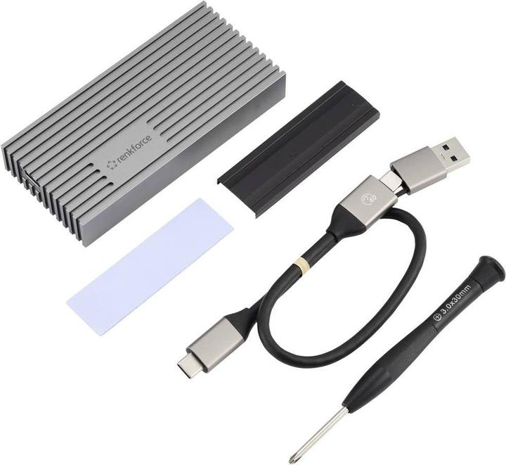 Image du produit Renkforce RF-5596326 Boîtier pour disque dur M.2 M.2 2280 USB 4 (M.2 2280)