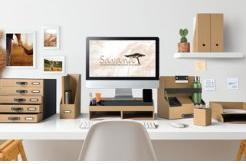 Produktbild Oxford Stifteköcher "Savana", aus Karton, natur aus Recycling-Karton, quadratisch, sicherer Stand