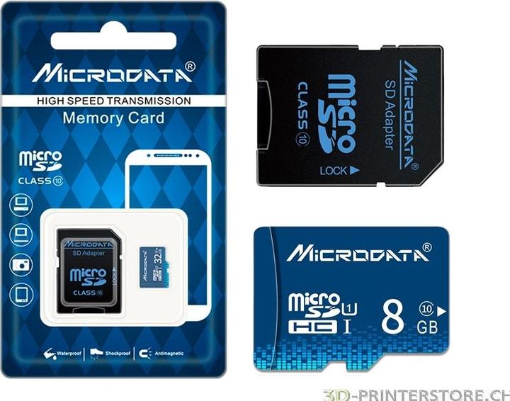 3d-printerstore.ch Microdata Micro SD Card 4GB inkl. Adapter (4 GB, microSD, U1, UHS-I)