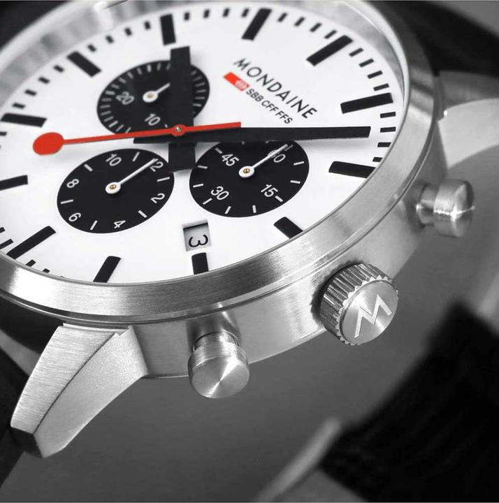 Immagine prodotto Mondaine Neo Vegan (Cronografo, Fatto in Svizzera, Orologio da polso analogico, 41 mm)