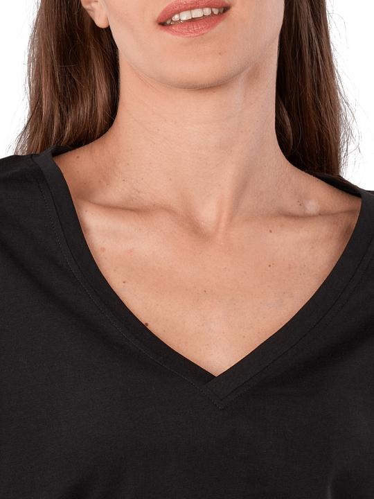 Actual product image Drykorn Jersey Jacina T-Shirt V-Neck Black (M)