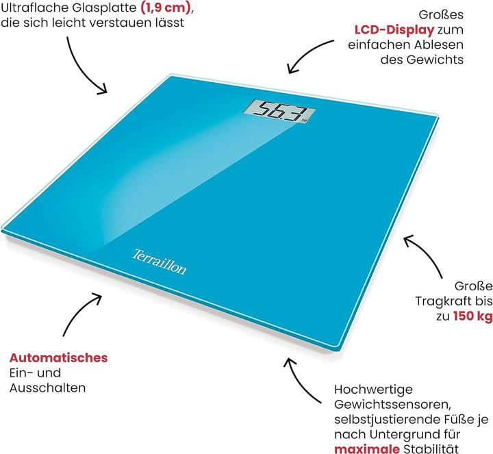 Actual product image Terraillon TX1500 Square Electronic Personal Scale (150 kg)