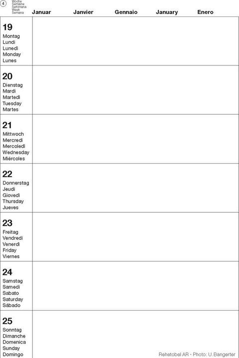 Valeurs nutritives et ingrédients Swiss Foto-Almanach 2026 (A5, Italien, Anglais, Allemand, Français)