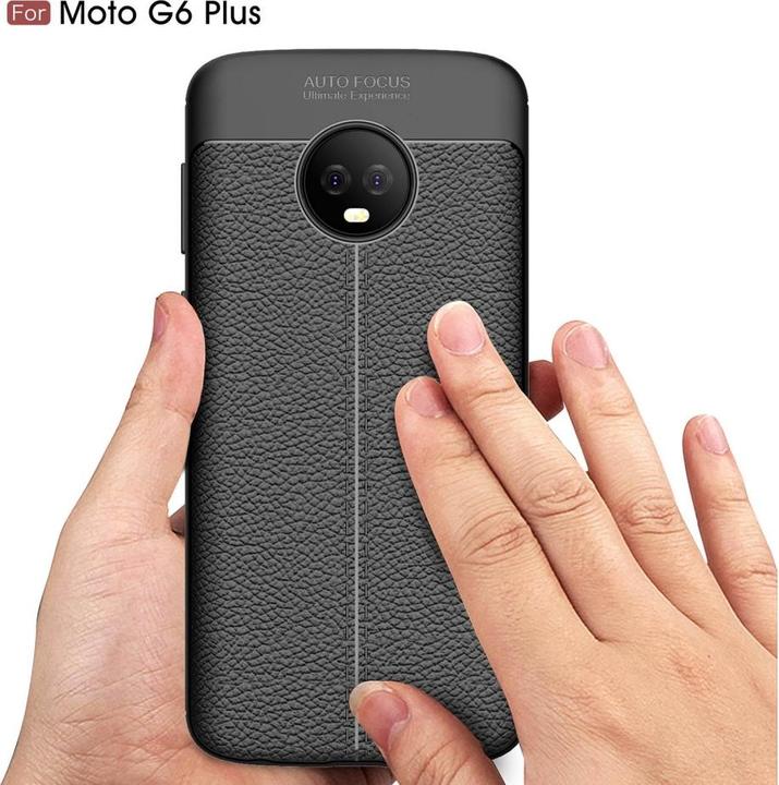 Produktbild Screenguard Motorola Moto G6 Plus Hülle Leather Design TPU Cover (Motorola Moto G6 Plus)