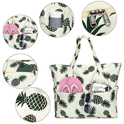 Produktbild Only-Bags.Store Grosse Strandtasche mit Reissverschluss Wasserdichte Damen-Umhängetasche Einkaufstasche Sandfest mit