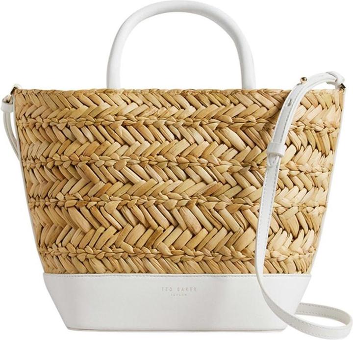 Produktbild TED Baker Ivelie Medium Raffia Tote Dames - Weiss - Einer Grösse