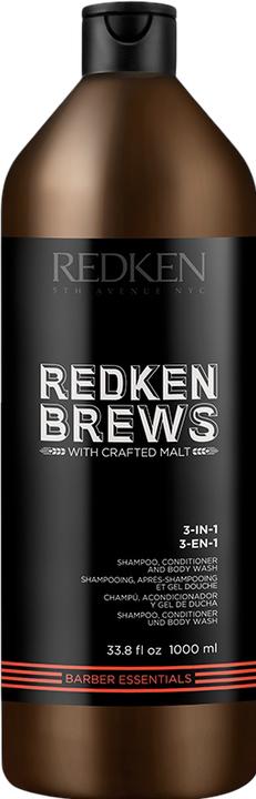 Actual product image Redken BREWS - 3-in-1 (1000 ml, Liquid shampoo)