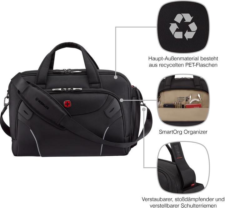 Image du produit Wenger Cosmic Brief 14 - 16" Laptop-Tasche mit Tablet-Fach - schwarz (16")