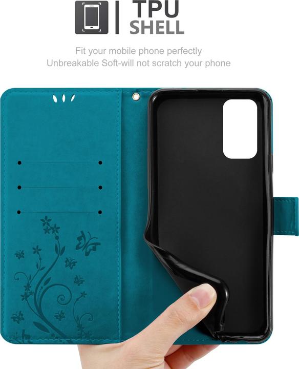 Produktbild Cadorabo Flower Book Hülle (Xiaomi Redmi 9T, Xiaomi Poco M3)