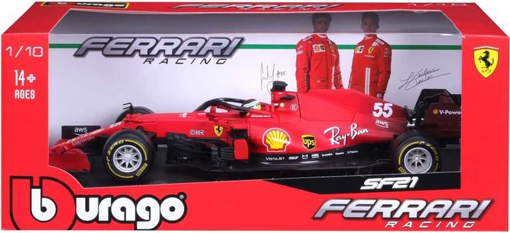 Image du produit Bburago Ferrari F1 2021 #55 Sainz 1/18