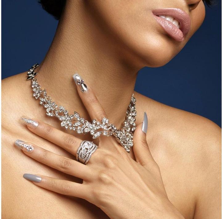Immagine prodotto Herba Unghie di Kiss Majestic - Sparkle (Unghie artificiali, Grigio, Trasparente)