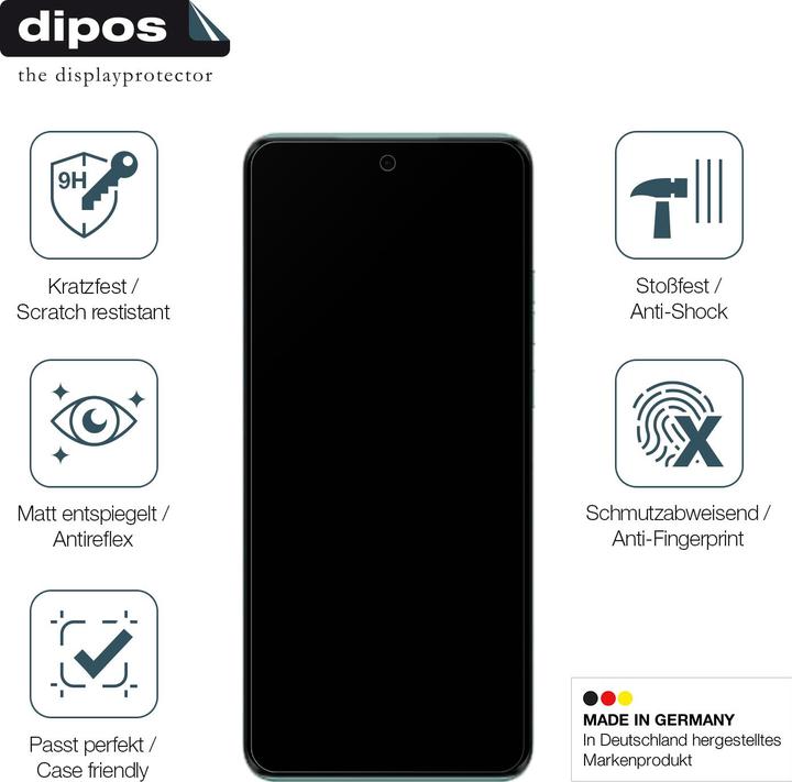 Actual product image Dipos Screen Protector Anti-Shock (2 Piece, Motorola Edge 40 Neo)