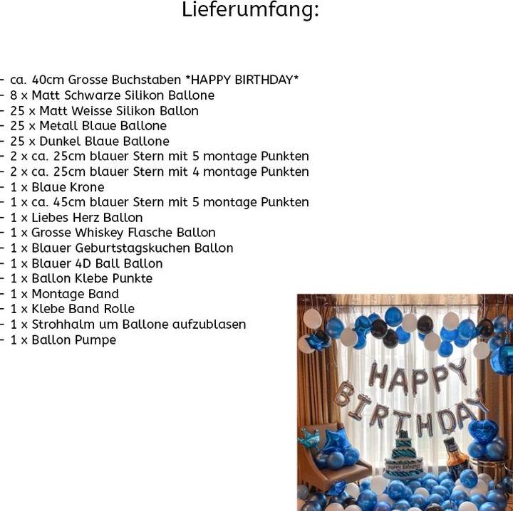 Produktbild Ueli Express 99 in 1 Happy Birthday Blau Ballon Mega Set (1 x)