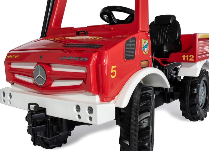 Produktbild Rolly Toys Fire Unimog Feuerwehr Edition 2020 mit Anhänger Tretauto 3 Ã 8 Jahre