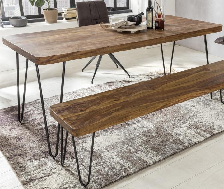 Actual product image FineBuy Dining Table Brown (80 x 120 x 76 cm)