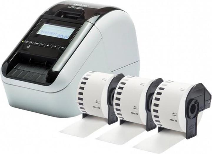 Actual product image Brother QL-820NWBcVM incl. 3 label rolls (300 dpi)