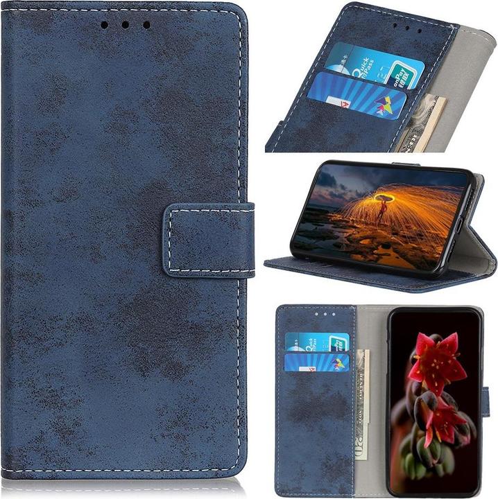 Produktbild Cover-Discount Xiaomi 11T - Vintage Etui Wildleder Optik dunkelblau (Xiaomi Mi 11T Pro)