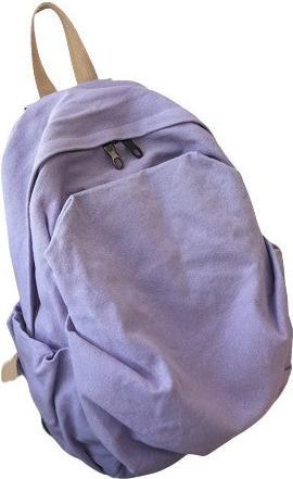 Only-Bags.Store Vintage Canvas Rucksack, grosse Kapazität Schultasche, solide Farbe Rucksack, Computer-Rucksack