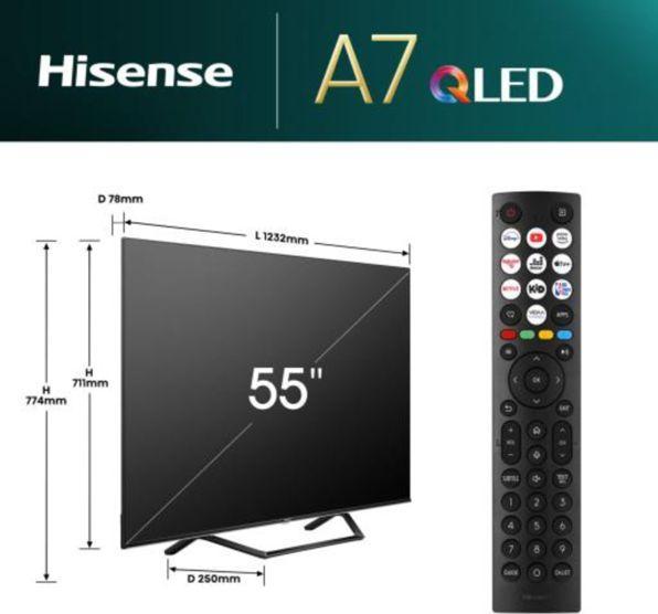 Produktbild Hisense TV 55A7NQ (55", QLED, 4K, 2024)