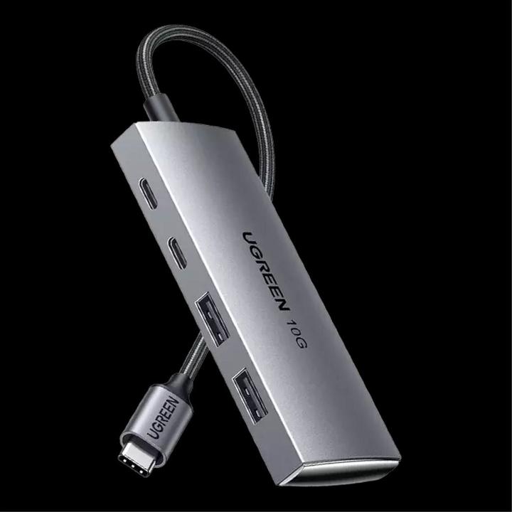 Actual product image Ugreen - Docking Station (30758) - Type-C to 2xUSB-A 3.1, 2xType-C, 10 Gbps - Gray (USB-C, 3 Ports)