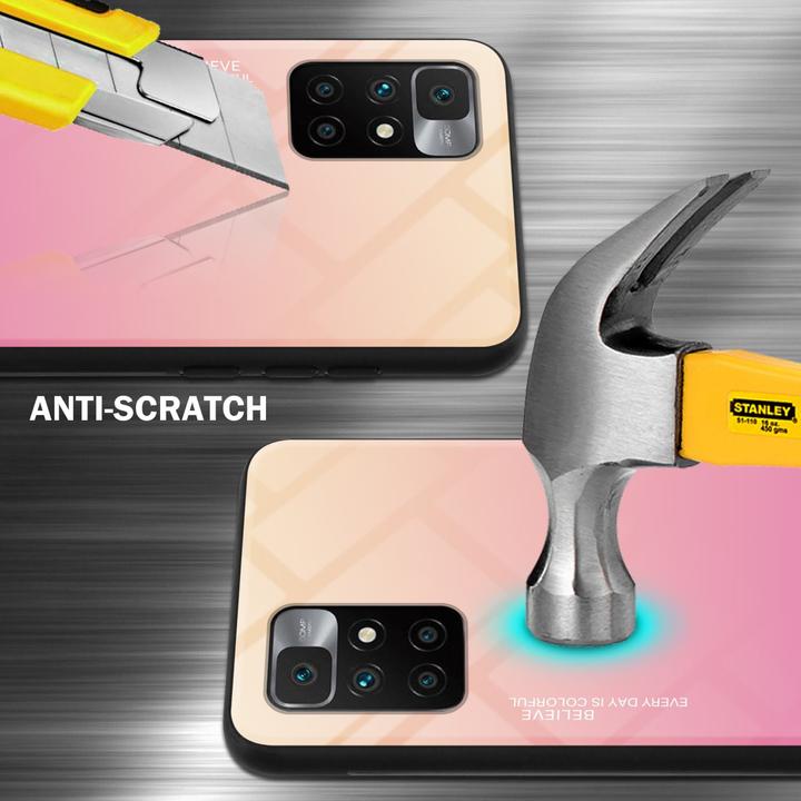 Productafbeelding Cadorabo TPU 2 Kleuren Glazen Hoesje (Xiaomi Redmi 10)