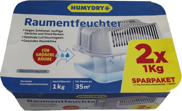 Actual product image HumyDry Room dehumidifier 2 x 1kg (35 m²)