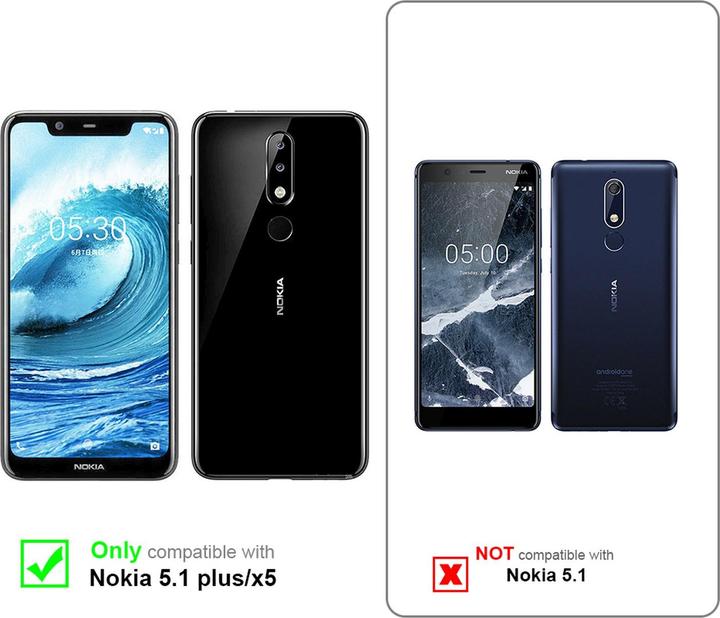 Immagine prodotto Cadorabo vetro di protezione (1 Pezzo/i, Nokia 5.1 Plus)