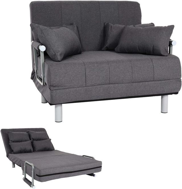 Swisshandel24 Schlafsessel HWC-K29, Klappsessel Schlafsofa Gästebett Relaxsessel, Liegefläche 186x97cm  Stoff/Tex