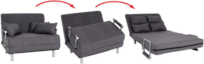 Actual product image Swisshandel24 Sleeping Chair HWC-K29, Folding Armchair Sleeping Sofa Guest Bed Relaxing Armchair, Lying Surface