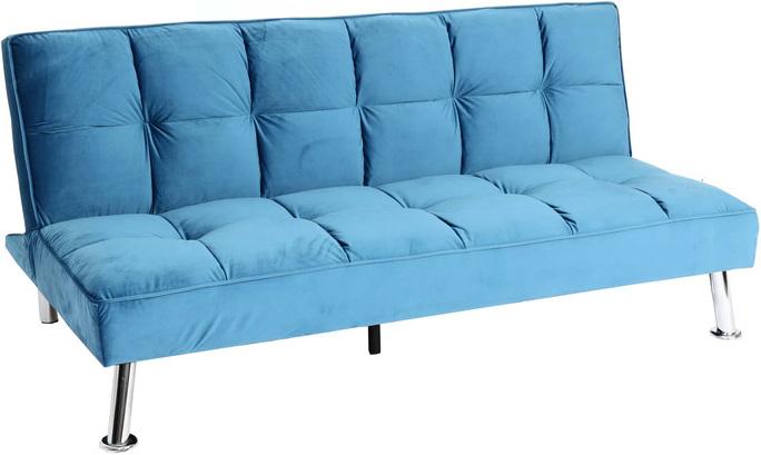 Produktbild Swisshandel24 Sofa HWC-K21, Klappsofa Couch Schlafsofa, Nosagfederung Schlaffunktion Liegefläche 187x107cm  Samt