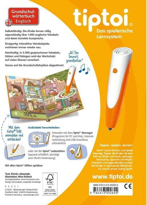 Produktbild tiptoi Grundschulwörterbuch (Deutsch, Kirstin Jebautzke, 2023)