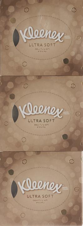 Actual product image Kleenex Ultrasoft Cosmetic Tissues Cube Trio