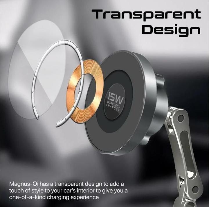 Actual product image ProMate Magnus-Qi 15 Watt MagSafe Car Mount