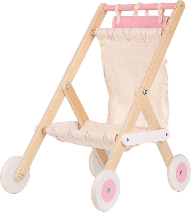 Produktbild Classic World Puppenwagen aus Holz Weiss/Rosa