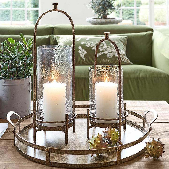 Produktbild Loberon Windlicht 2er Set Aquivar antikbronze/klar (2 x)