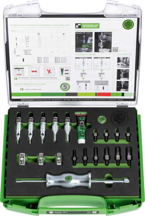 Actual product image Kukko pin and ball bearing extractor range