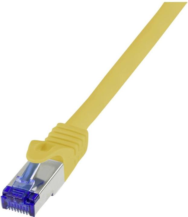Immagine prodotto LogiLink Cavo patch Ultraflex, Cat.6A, S/FTP, 15 m, giallo con cavo grezzo Cat.7, cavo extra flessibile e (S/FTP, CAT6a, 15 m)