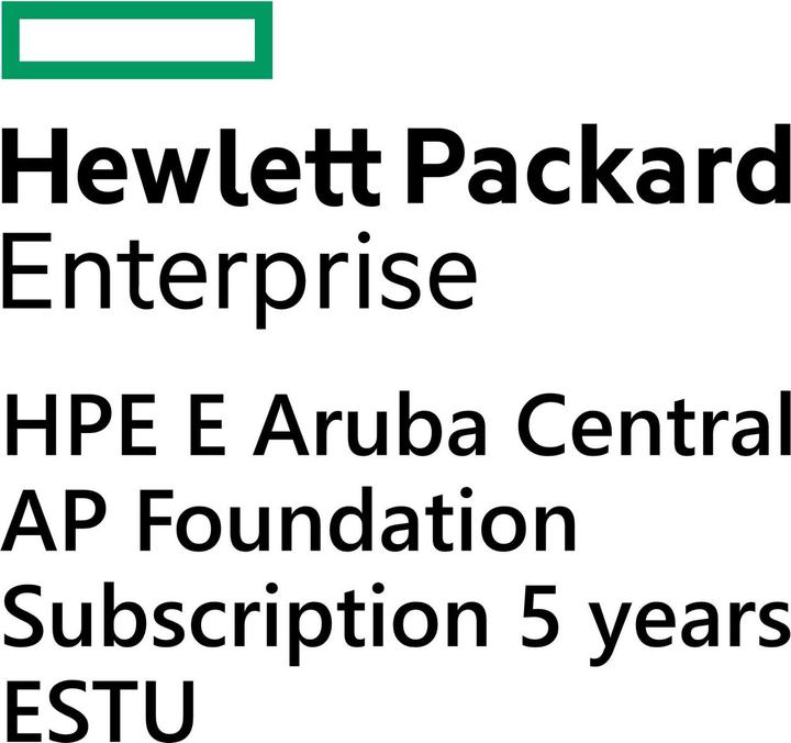 Actual product image HPE E Aruba Central AP, Foundation Subscription, 5 years, E-STU (60 months, Technical support, Postal warranty)